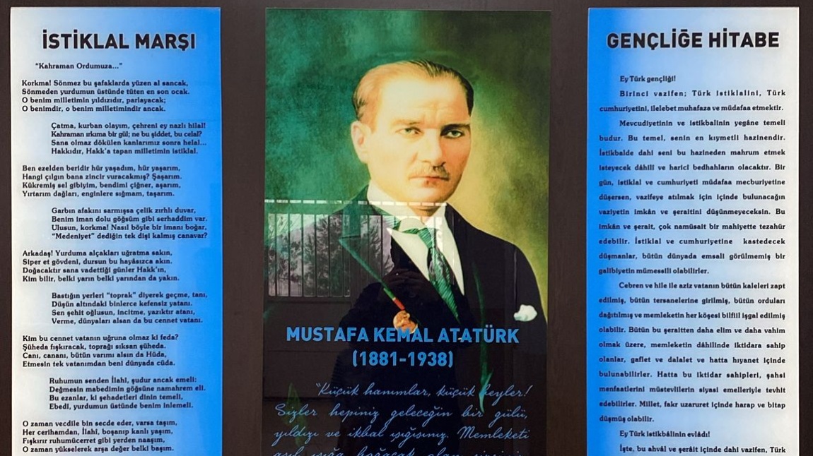 ABAD projesi kapsamında okul girişinde Atatürk,15 temmuz ve Değerlerimiz köşeleri oluşturuldu.